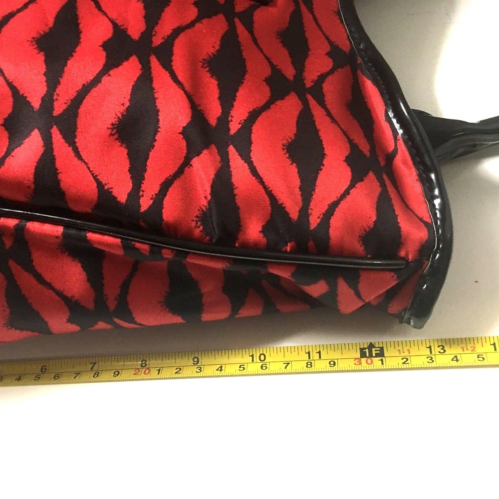 Lulu Guinness Shoulder Handbag Satchel Convertible Crossbody Purse Novelty Print - Picture 7 of 12